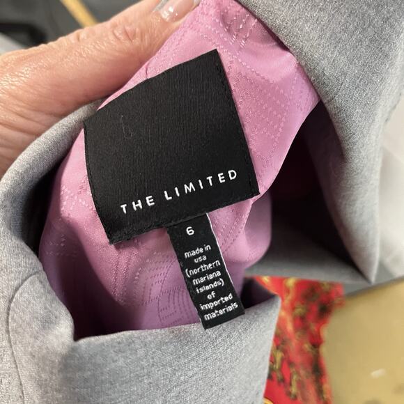 The Limited Blazer Jacket size 6 Heather Gray Stretch Career Professional Lawyer - Picture 7 of 7